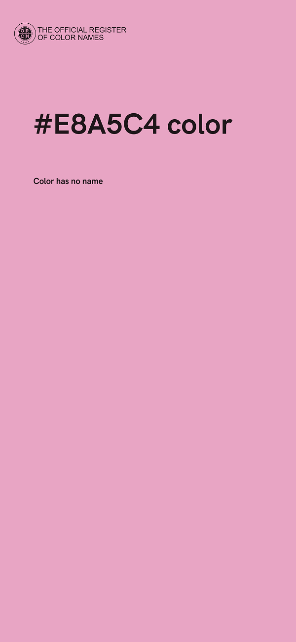 #E8A5C4 color image
