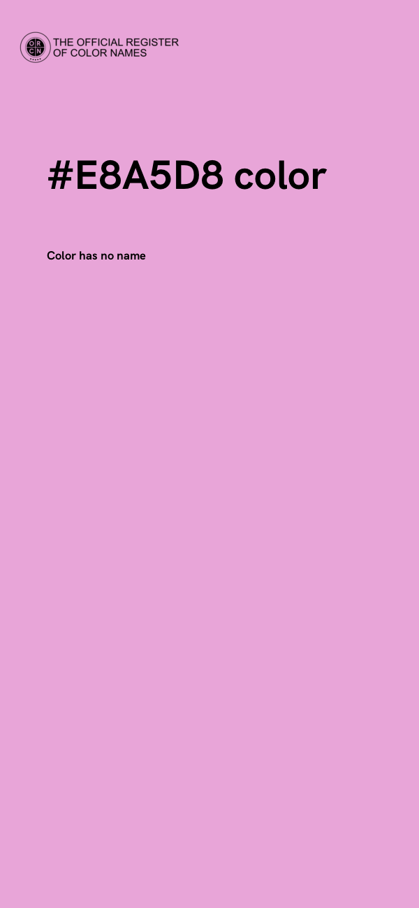 #E8A5D8 color image