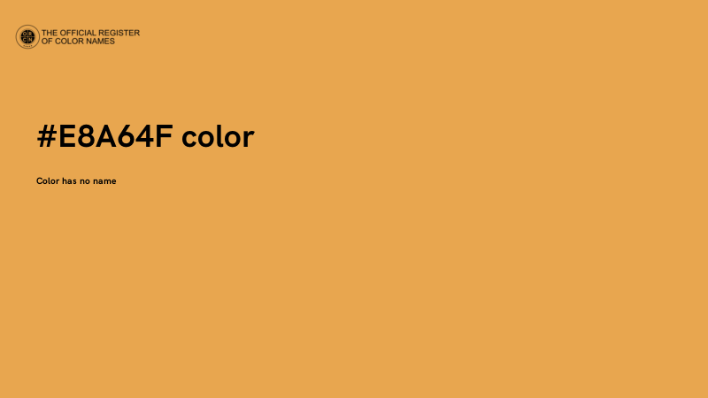 #E8A64F color image