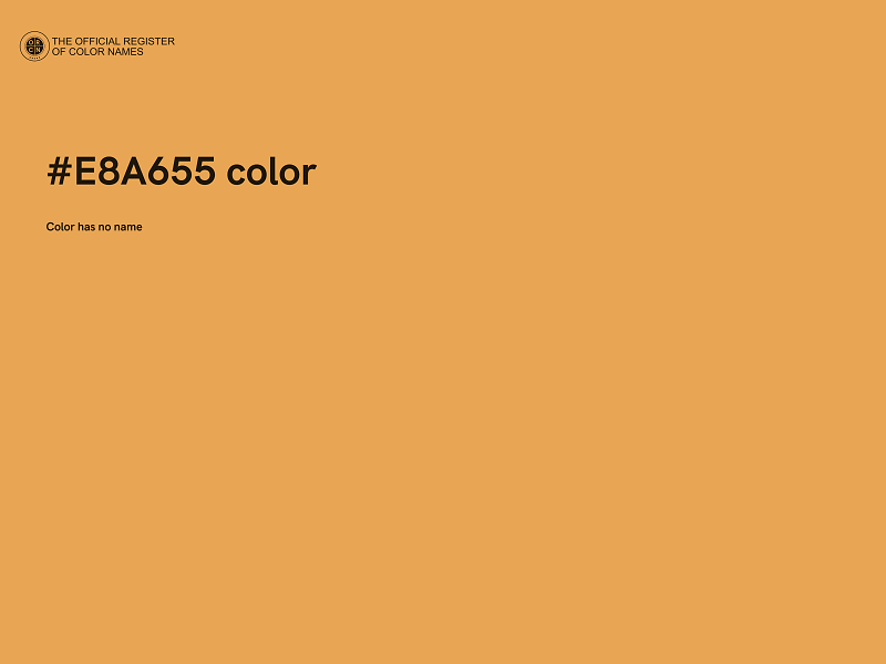 #E8A655 color image