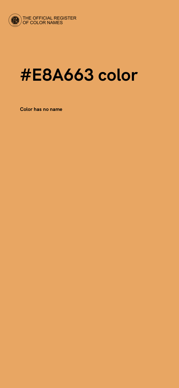 #E8A663 color image
