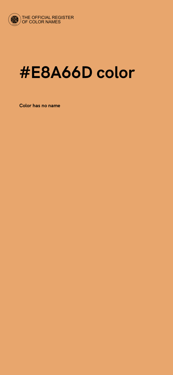 #E8A66D color image