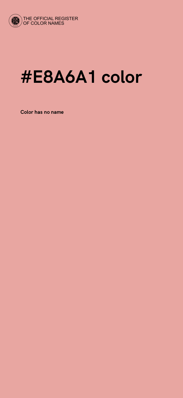#E8A6A1 color image