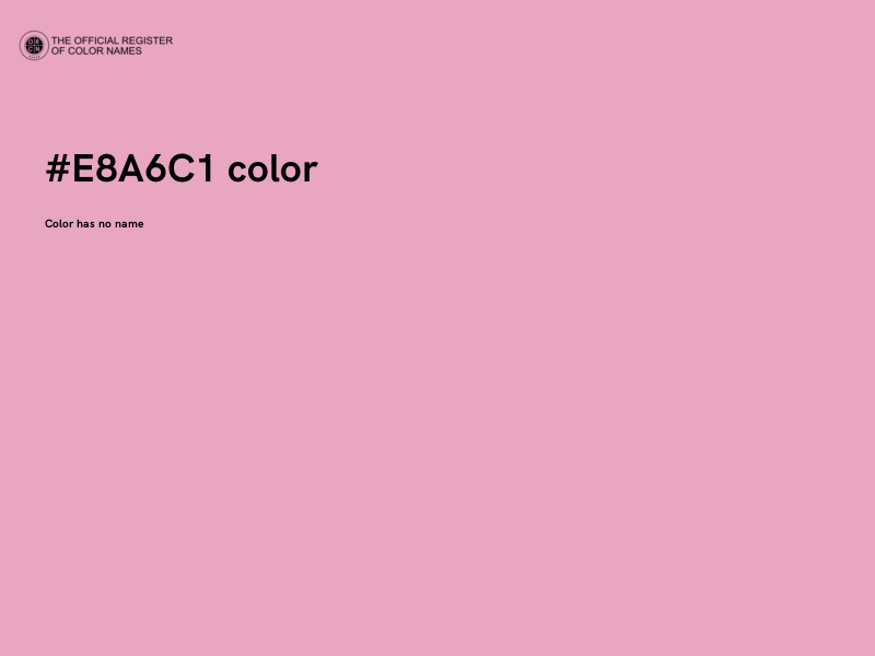 #E8A6C1 color image