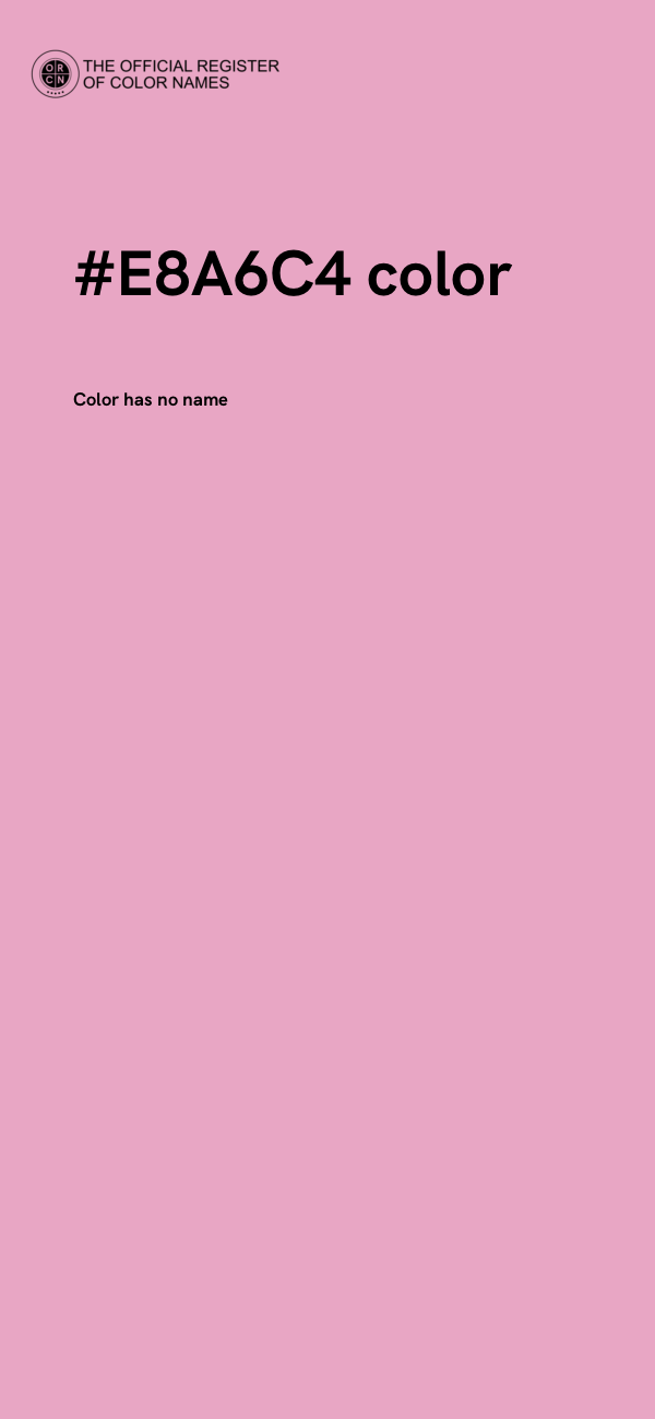 #E8A6C4 color image