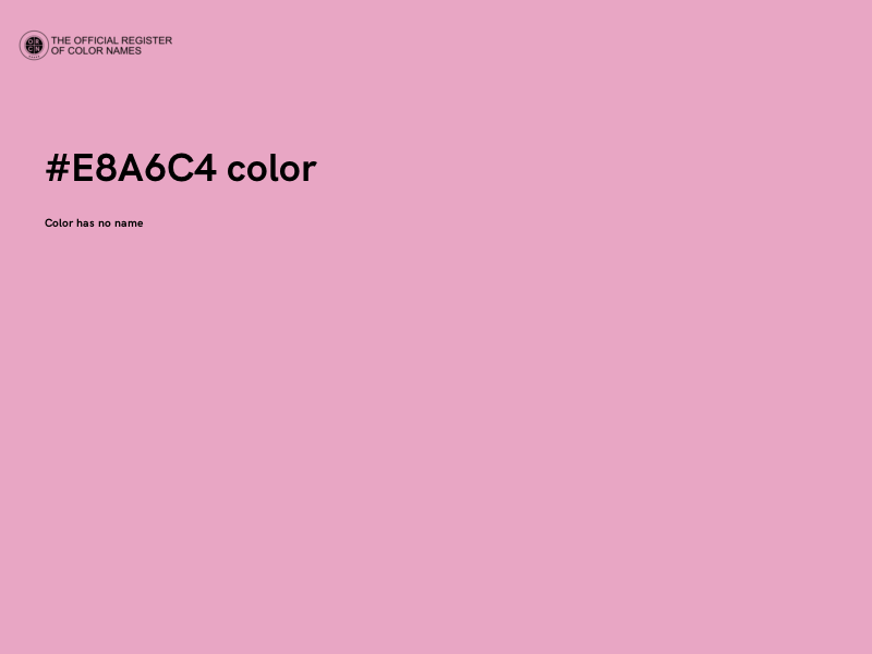 #E8A6C4 color image