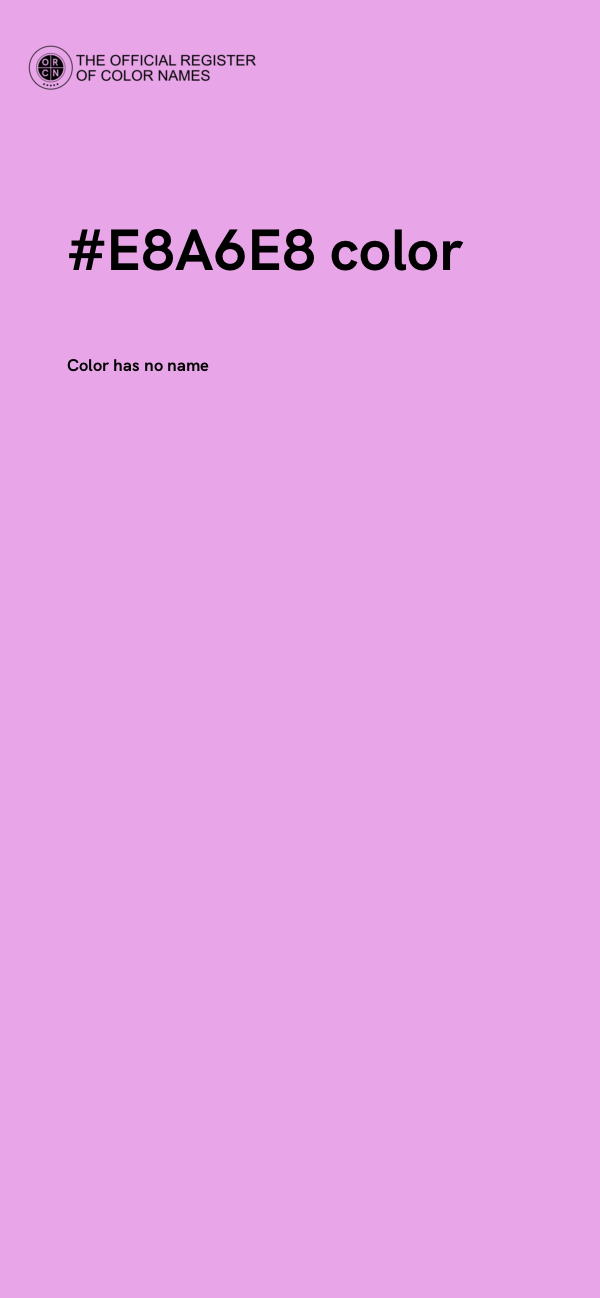 #E8A6E8 color image