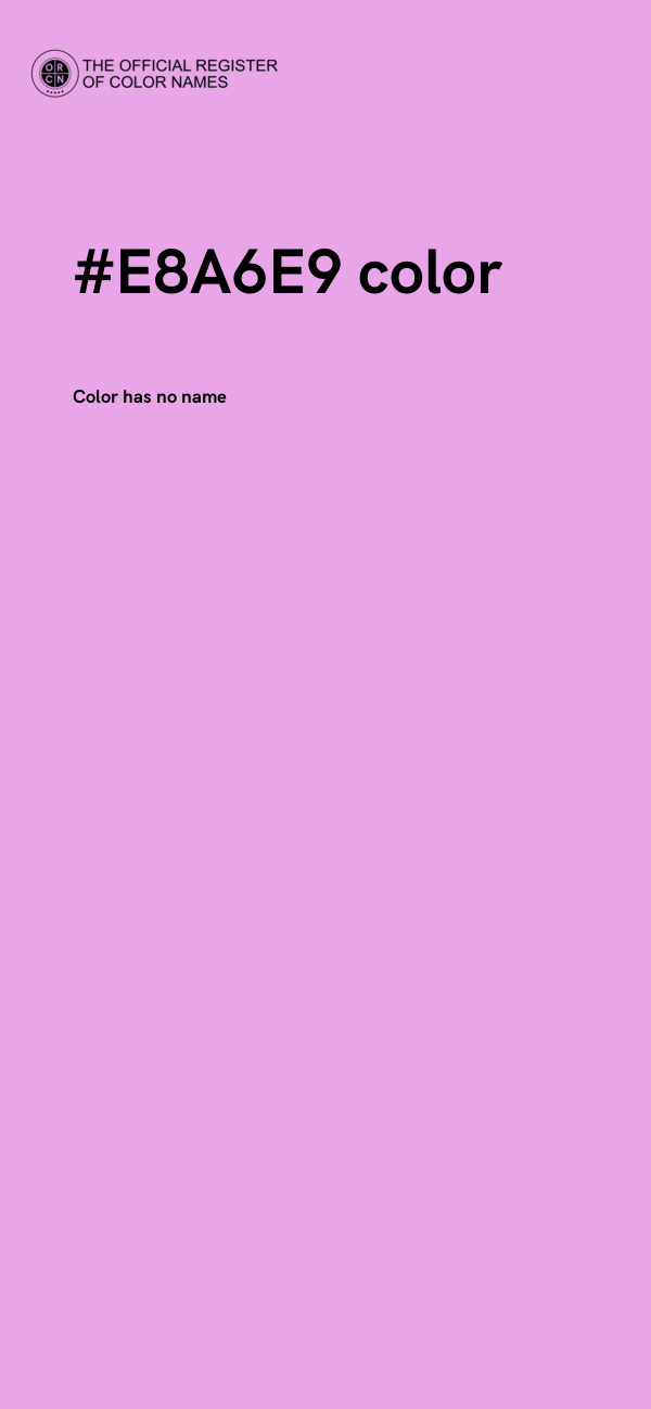 #E8A6E9 color image