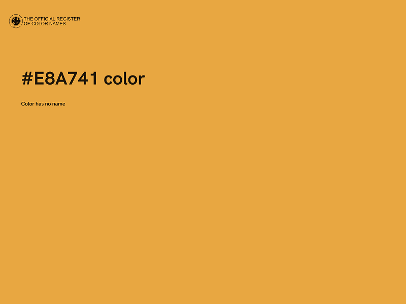#E8A741 color image