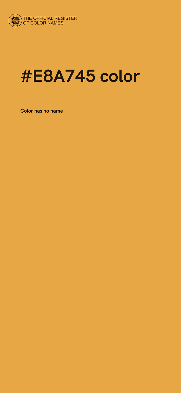 #E8A745 color image
