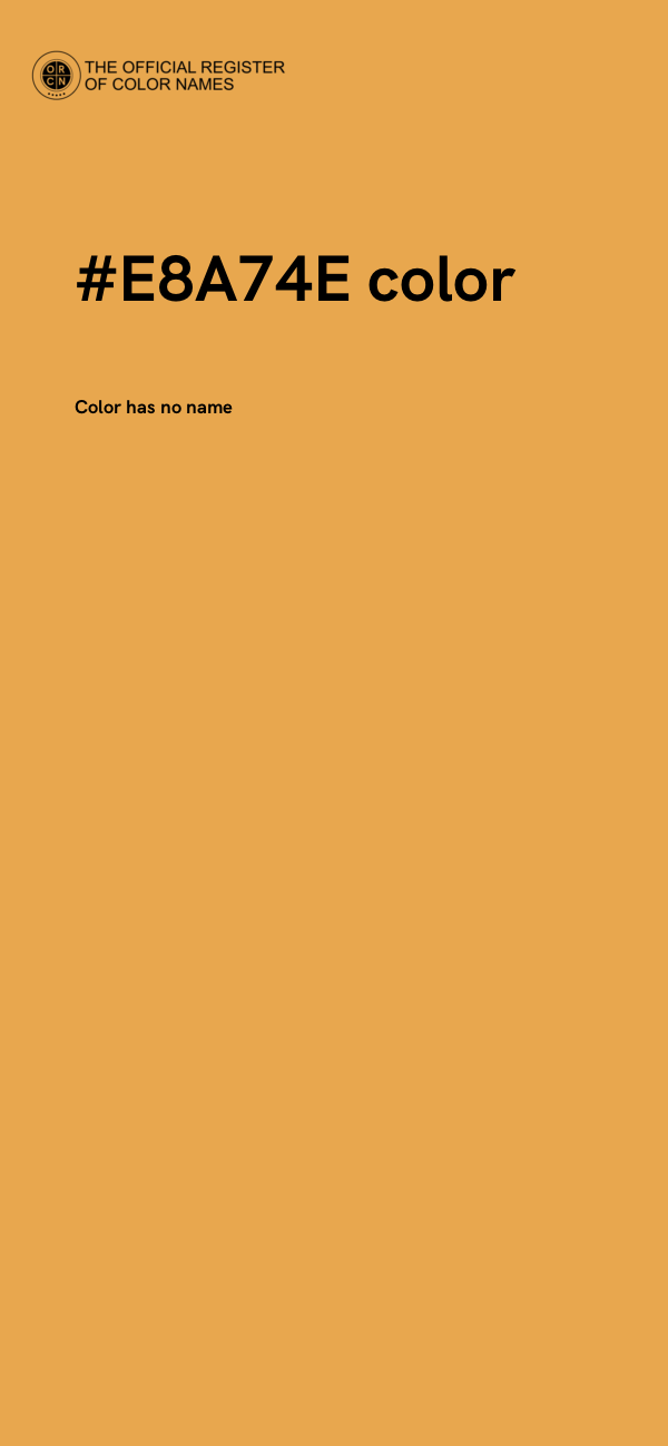 #E8A74E color image