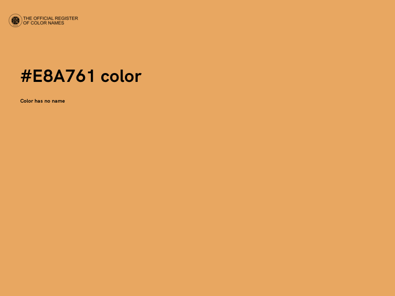 #E8A761 color image