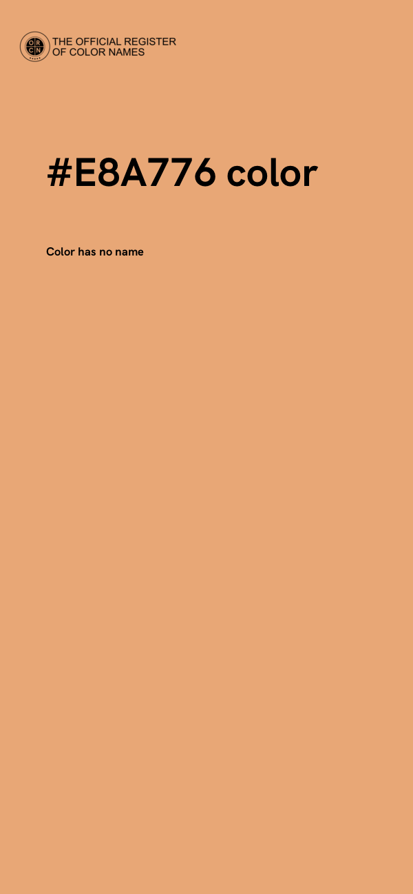 #E8A776 color image
