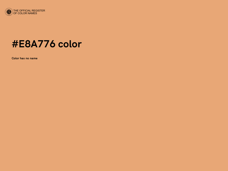 #E8A776 color image
