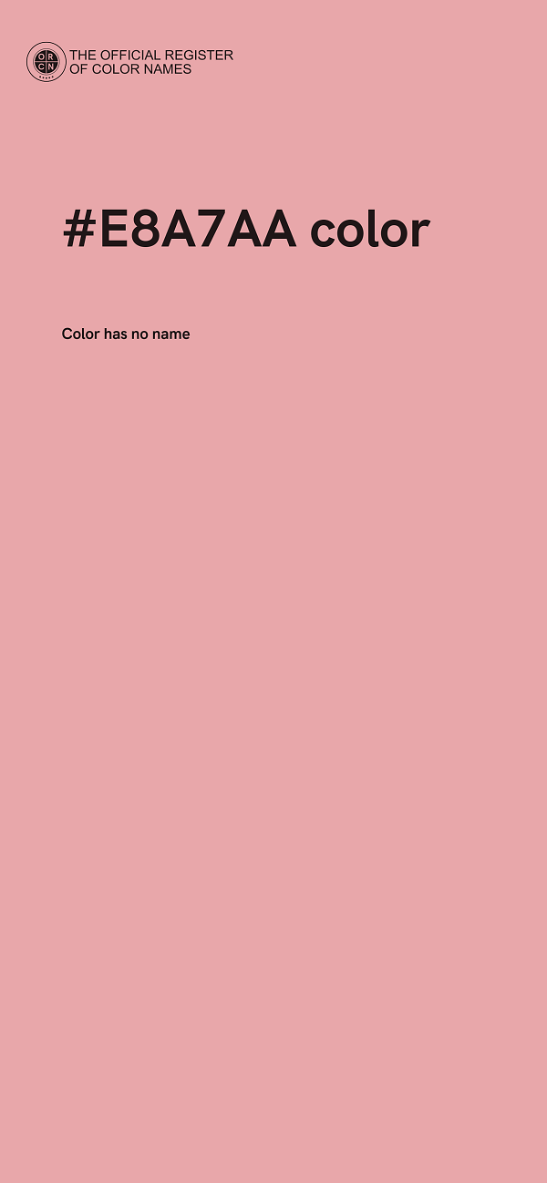 #E8A7AA color image