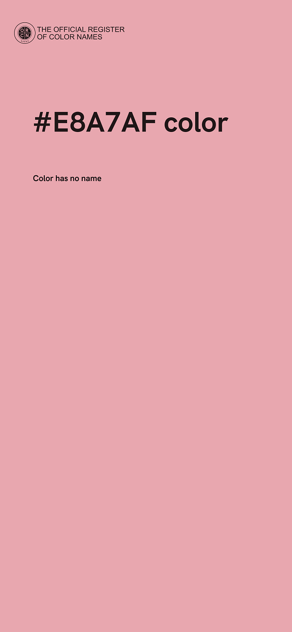 #E8A7AF color image