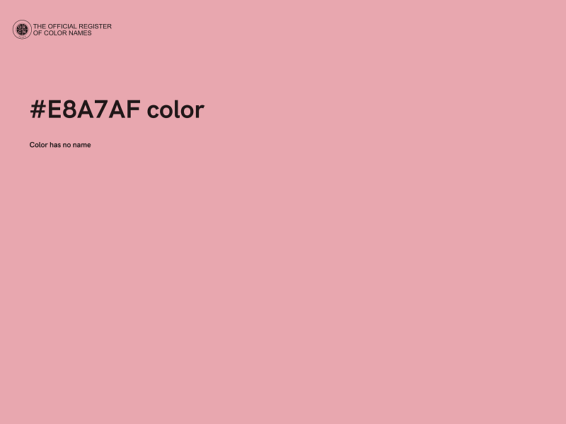 #E8A7AF color image