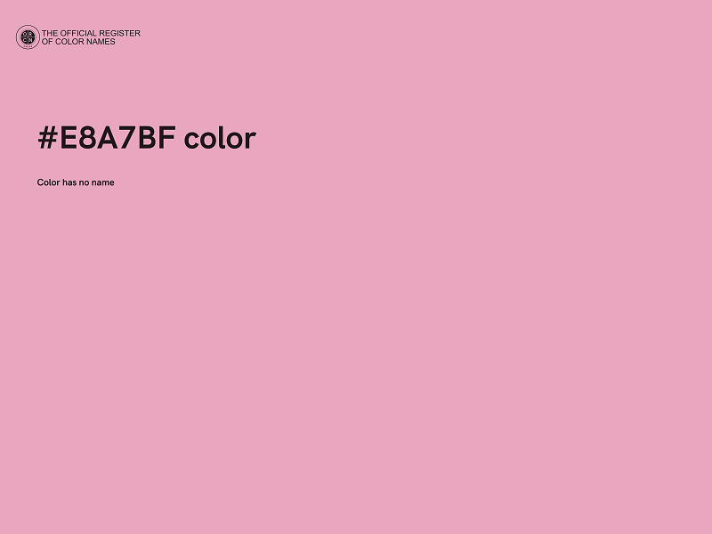 #E8A7BF color image