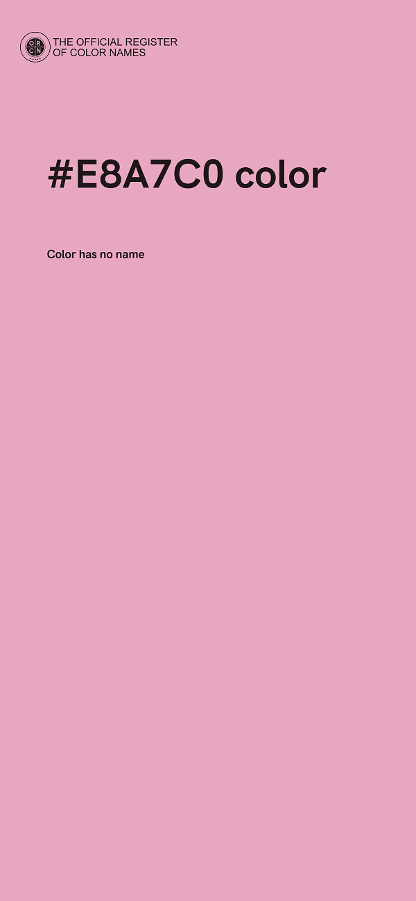 #E8A7C0 color image