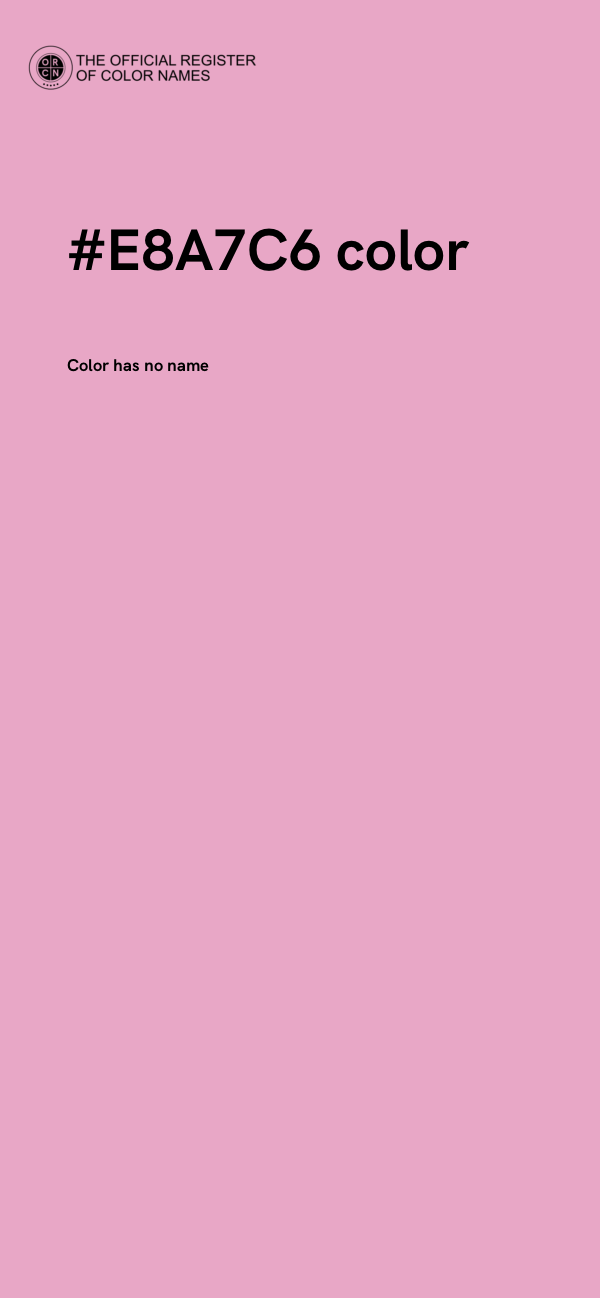 #E8A7C6 color image