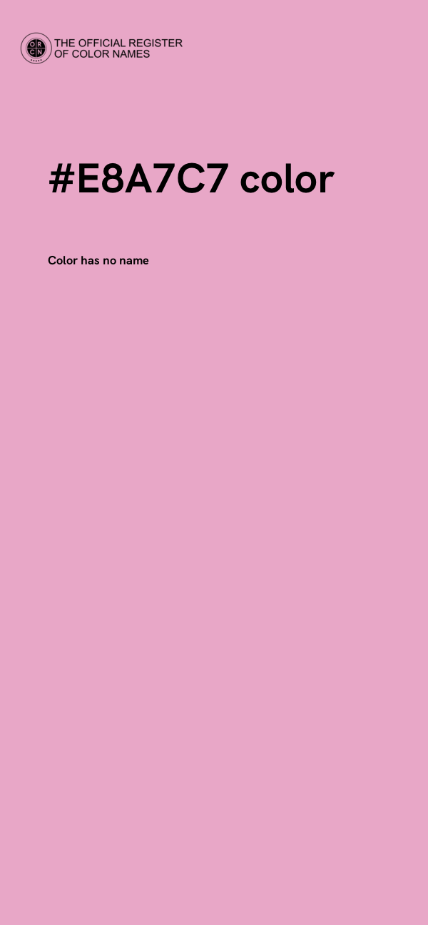 #E8A7C7 color image