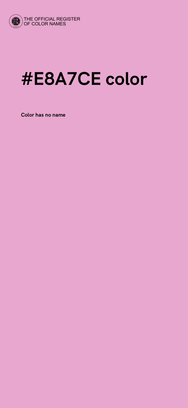#E8A7CE color image
