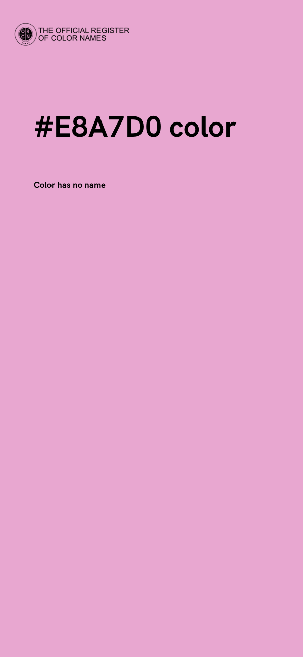 #E8A7D0 color image