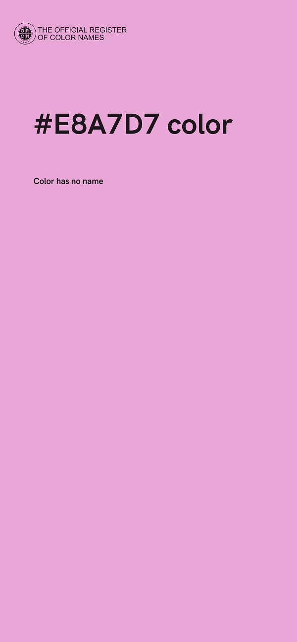 #E8A7D7 color image