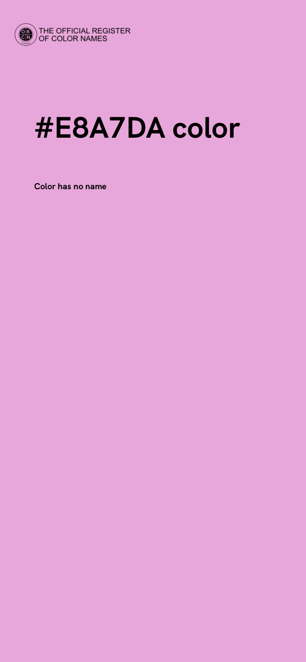 #E8A7DA color image