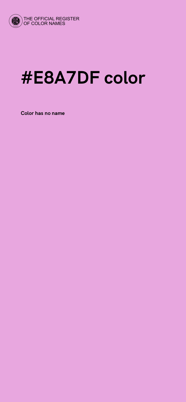 #E8A7DF color image