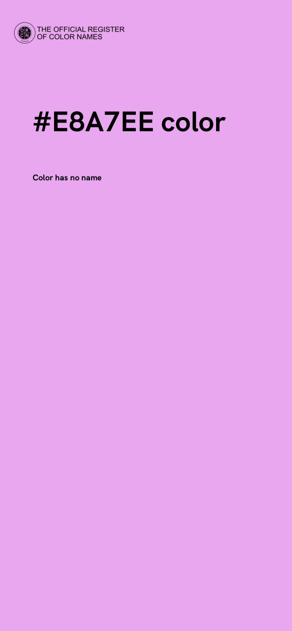 #E8A7EE color image