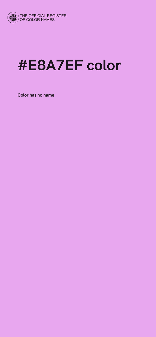 #E8A7EF color image