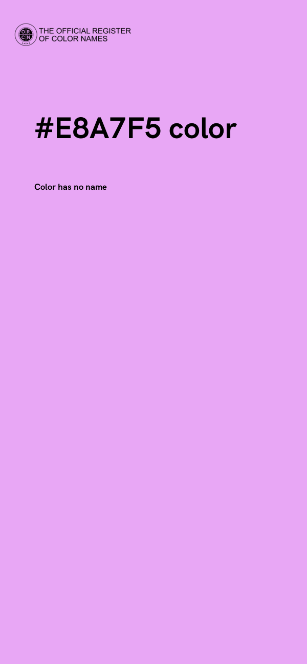 #E8A7F5 color image