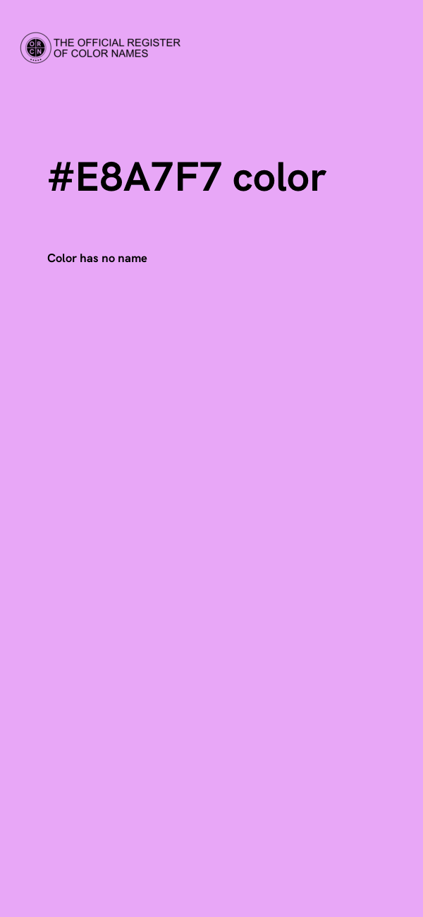 #E8A7F7 color image