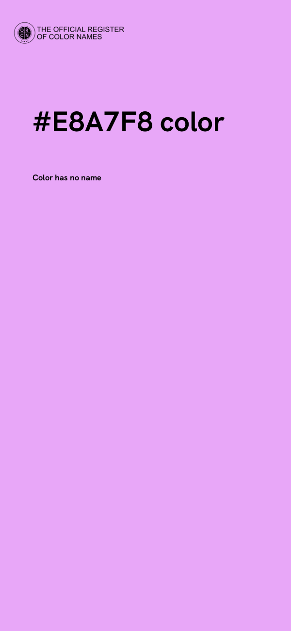 #E8A7F8 color image