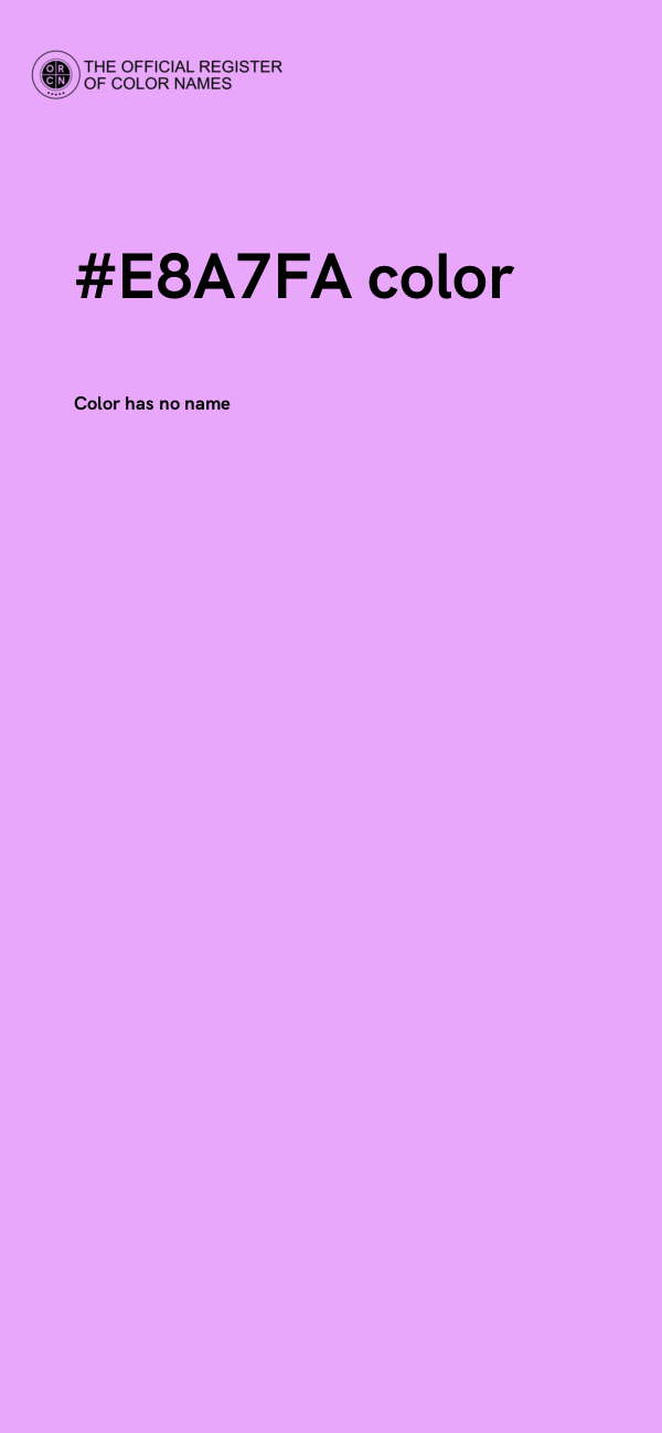 #E8A7FA color image