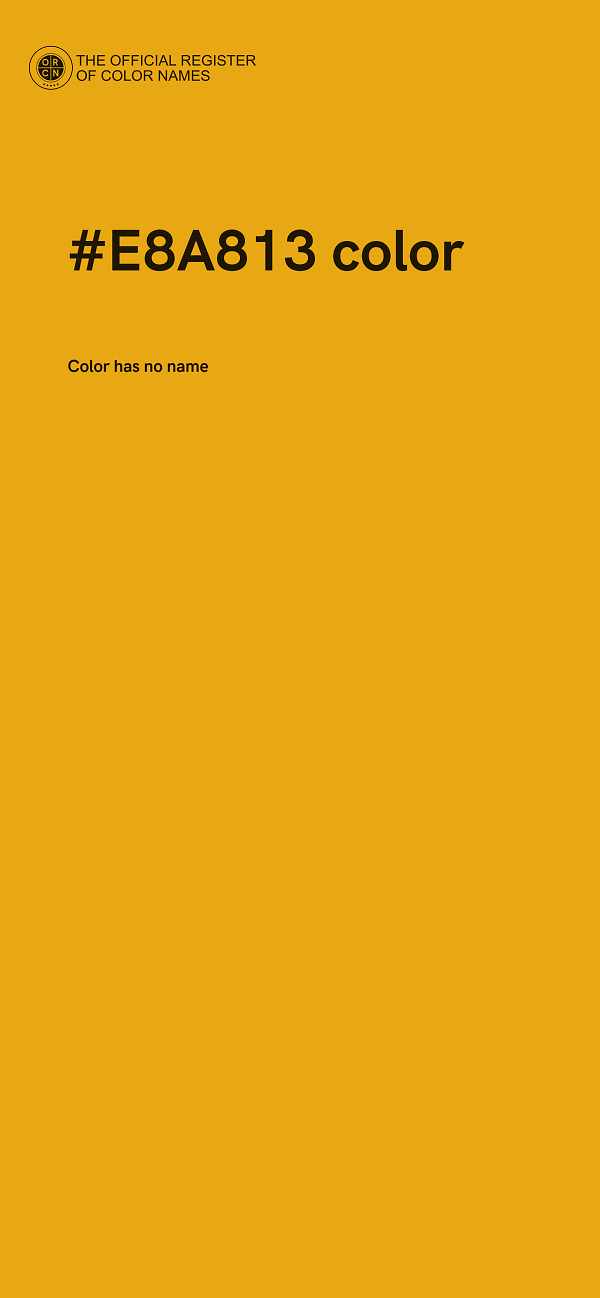 #E8A813 color image
