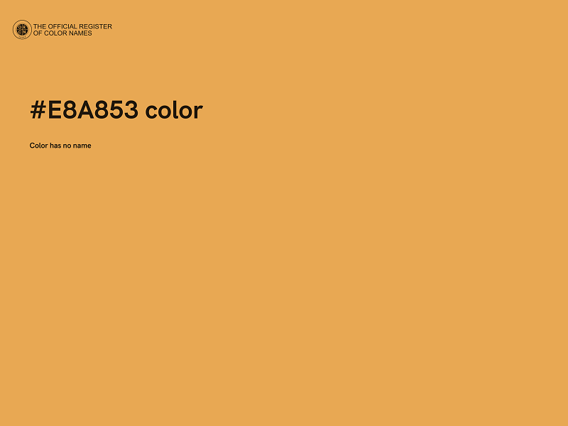 #E8A853 color image