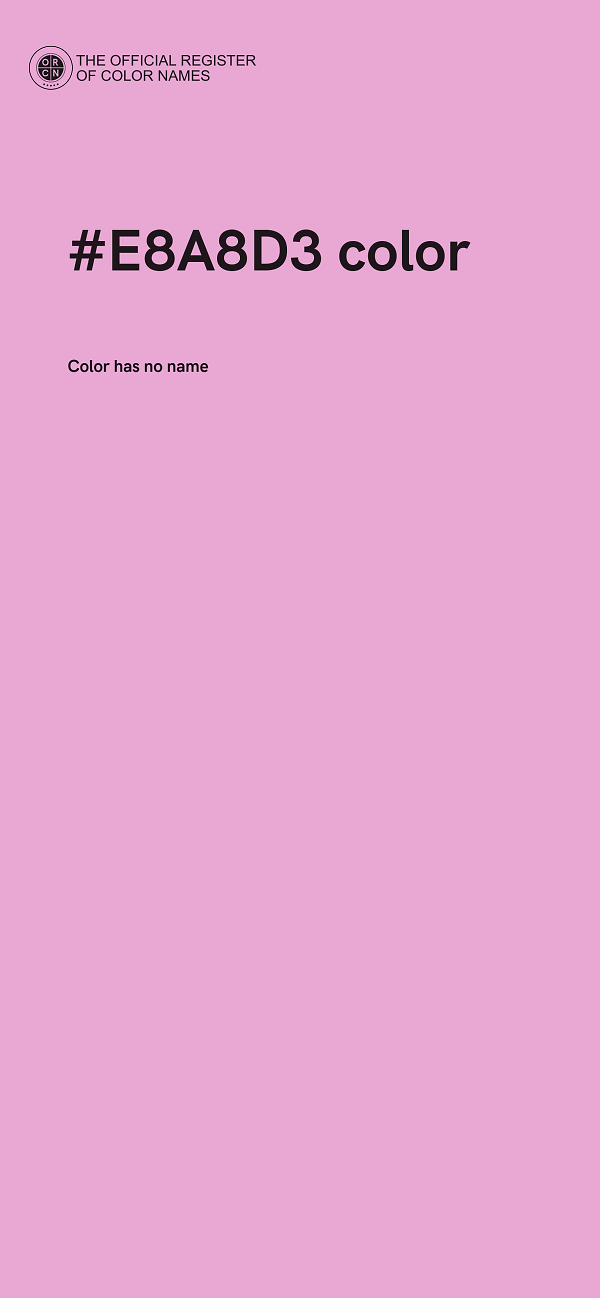#E8A8D3 color image