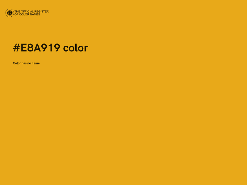 #E8A919 color image