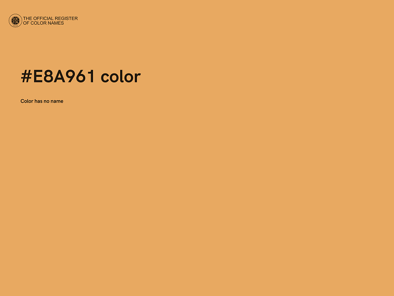 #E8A961 color image