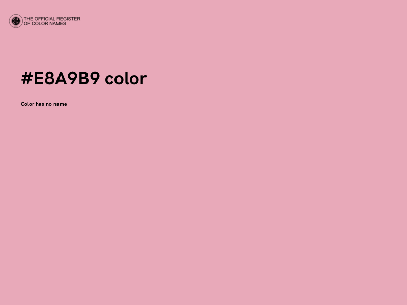 #E8A9B9 color image
