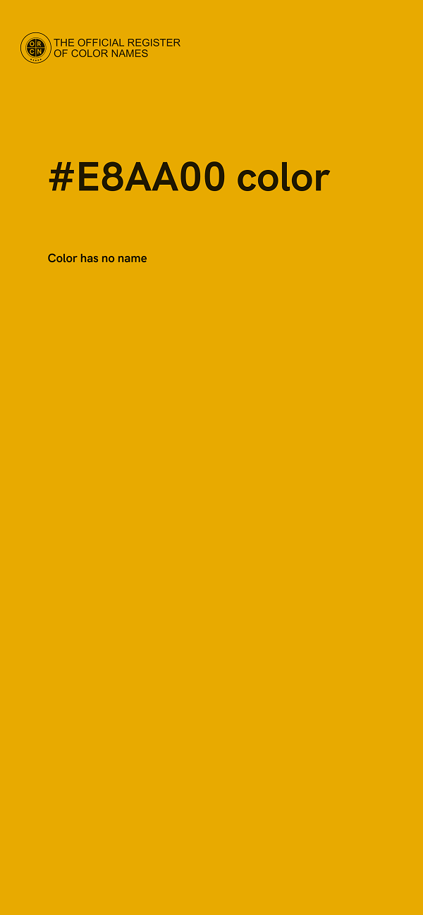 #E8AA00 color image