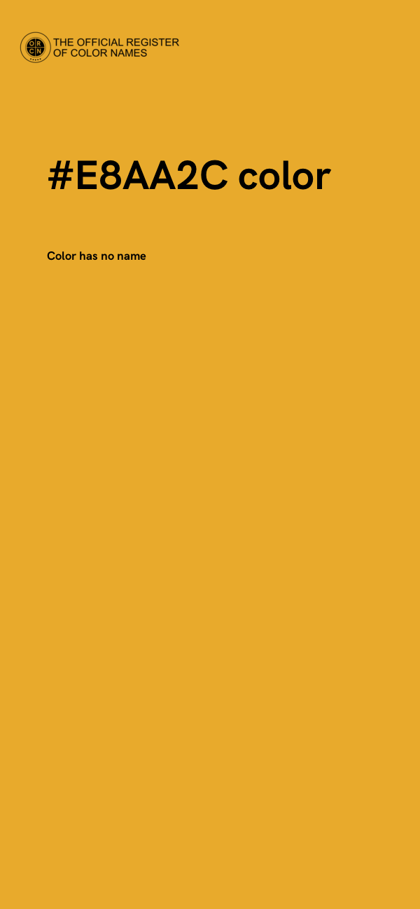 #E8AA2C color image