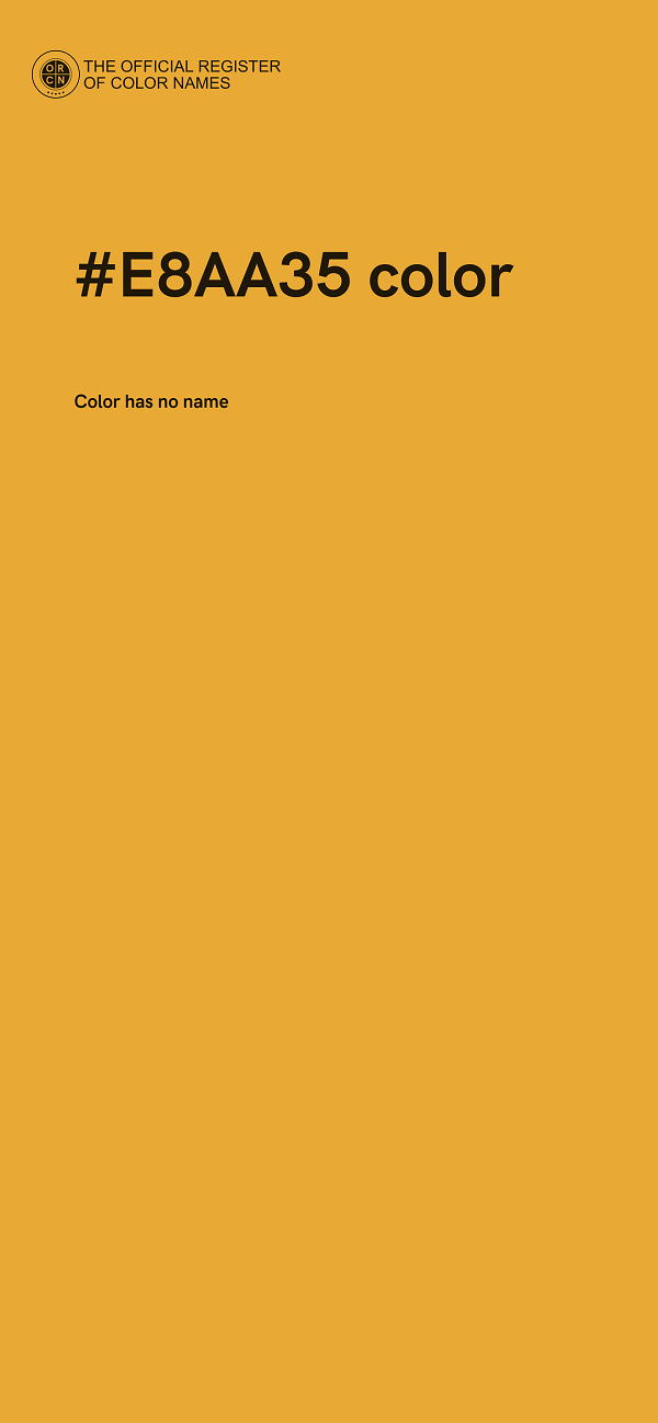 #E8AA35 color image