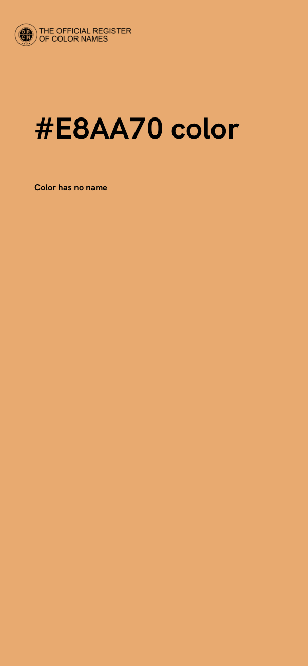 #E8AA70 color image