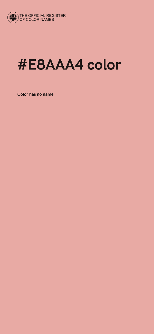 #E8AAA4 color image