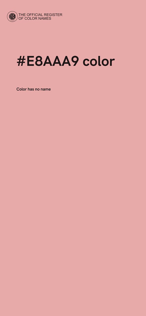#E8AAA9 color image