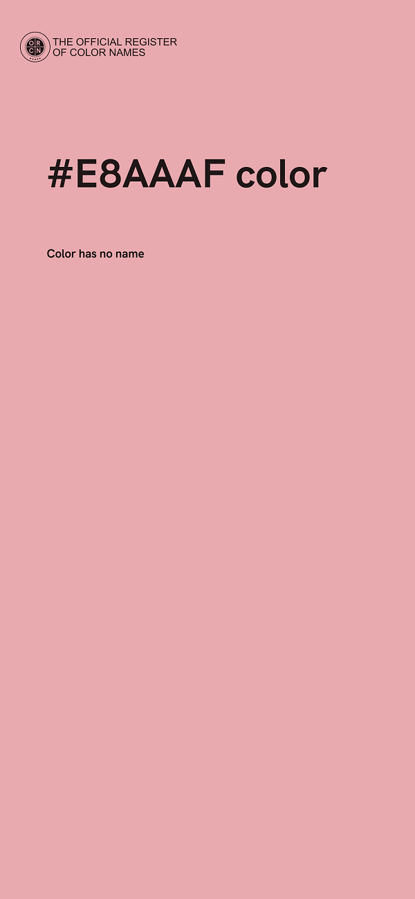 #E8AAAF color image