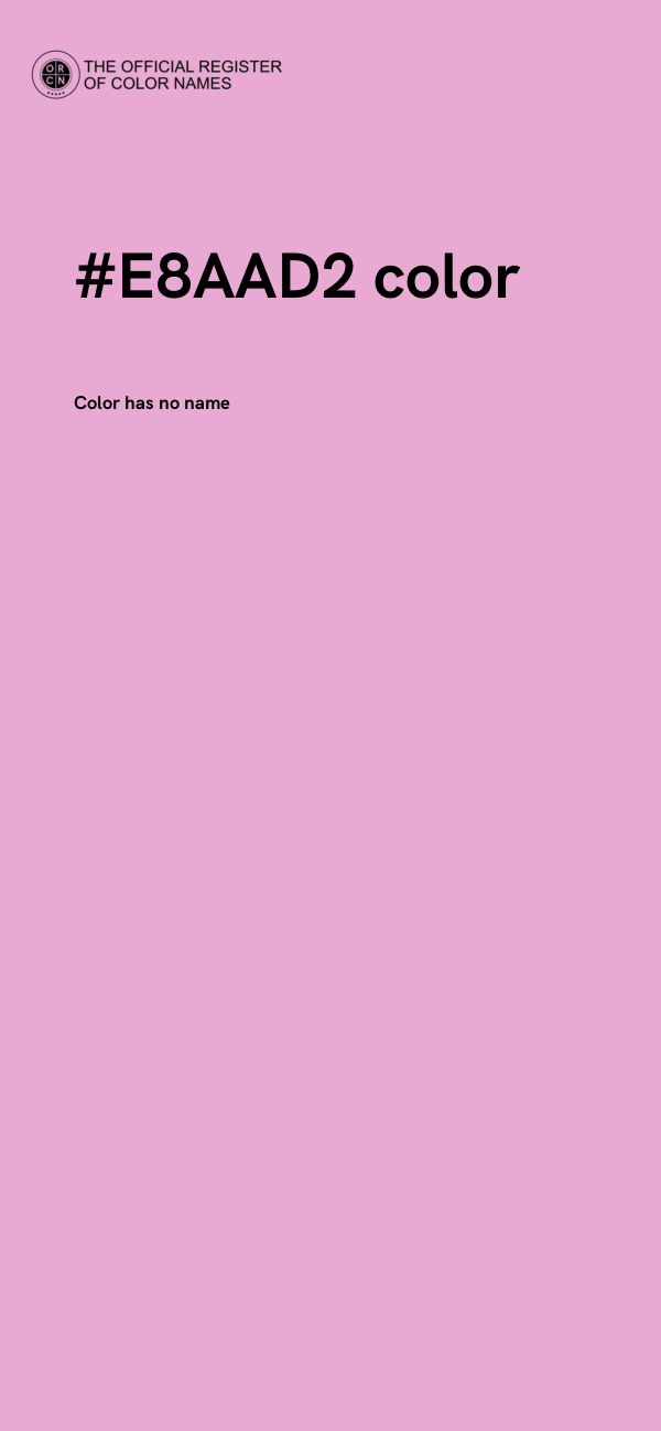 #E8AAD2 color image